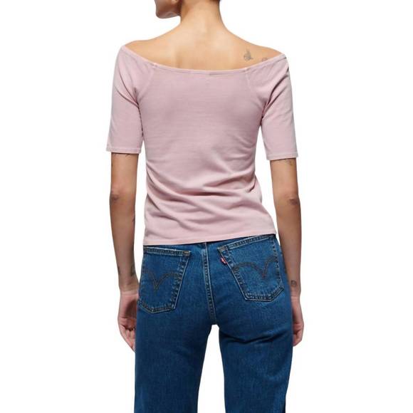 NEW NATION LTD giana off shoulder top in violet ice - Picture 2 of 3